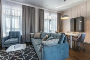 Bright UAE villa interior with open space and natural light