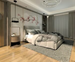 2025 UAE smart home bedroom with tech lighting