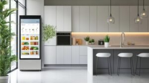 Smart kitchen in Dubai villa with integrated appliances