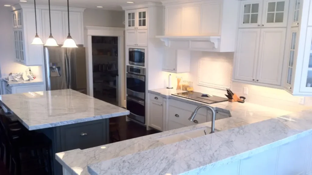 Carrara Marble in kitchen