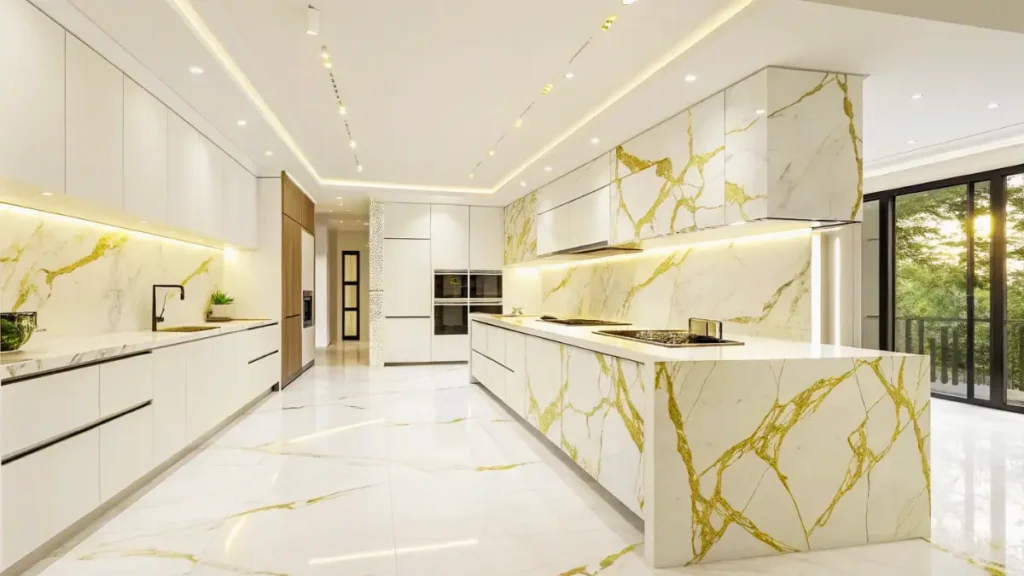 calacatta marble in kitchen