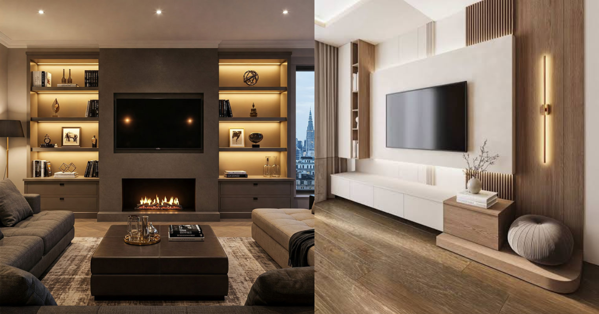 Floor-to-Ceiling TV Media Walls