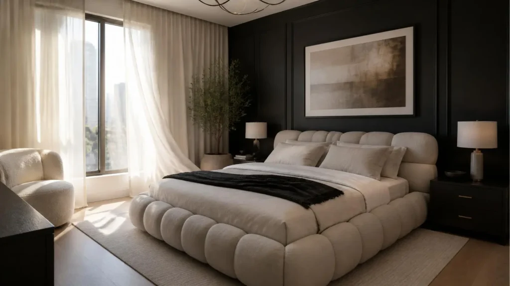Charcoal Accent Walls Modern Bedroom Color Trends for Dubai