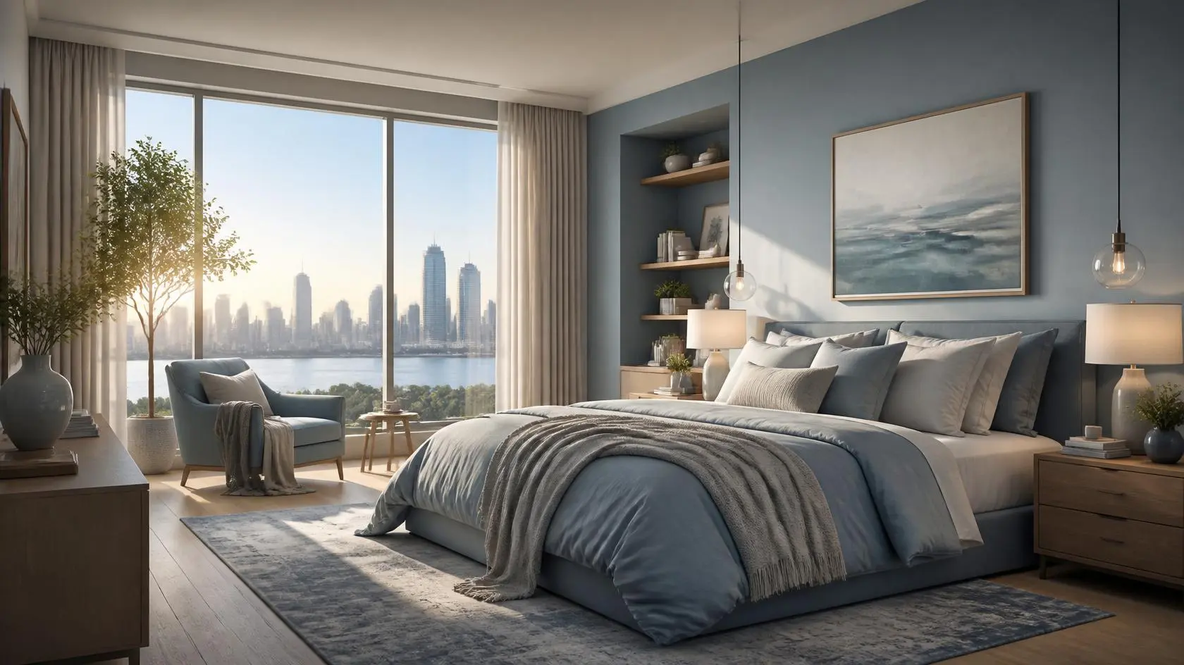 Dusty Blue bedroom style