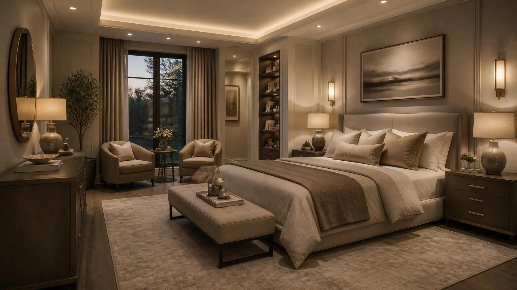 Taupe color for bedroom