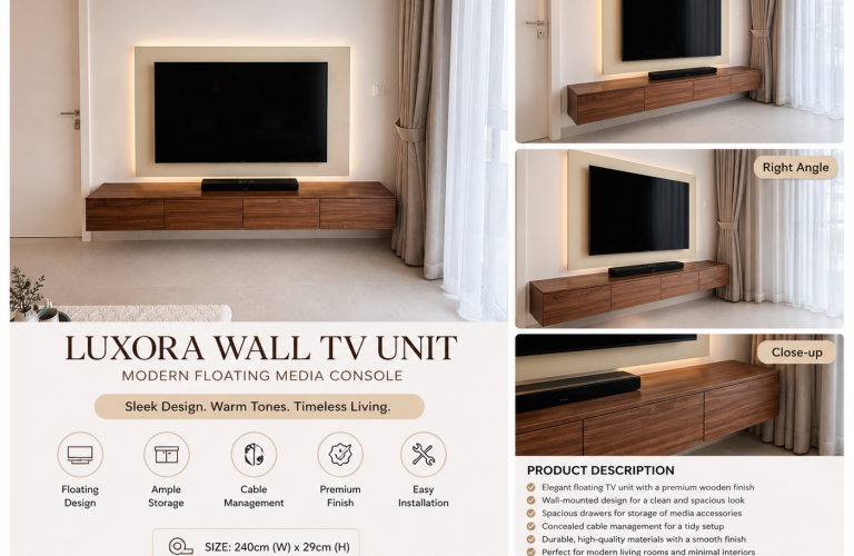 Simple Flooting consol TV unit
